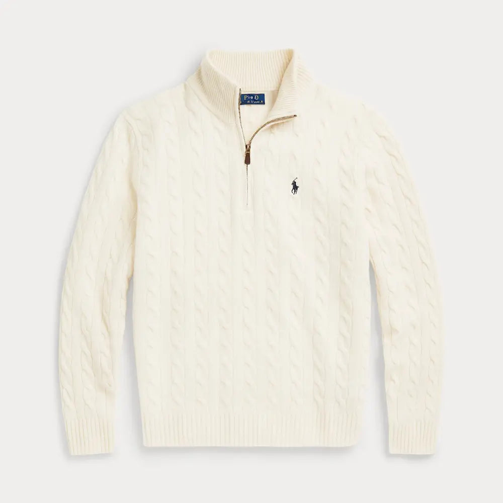 Le Pull Col Zippé Montarre · Crème